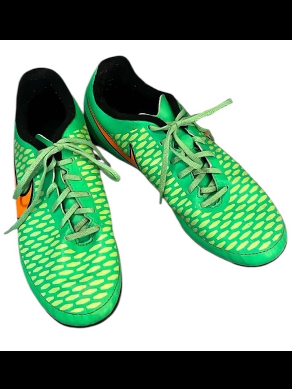 Nike Jr Kids Magista Lime Green & Orange Youth Soccer Cleats Sz 3.5